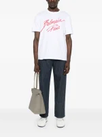 Back view of Balmain Crush Capsule T-shirt showing plain rear design and streetwear silhouette fit