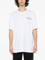 balmain white t shirt back view plain design