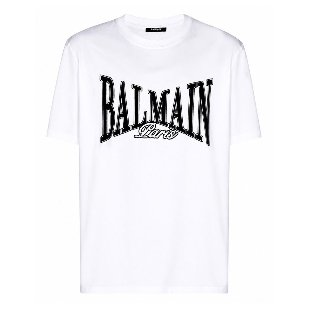 Replica Balmain T Shirt replica balmain t shirt front view with logo print