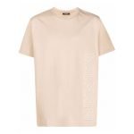 Balmain logo-embossed cotton t-shirts front view showing embossed chest logo on clean cotton fabric