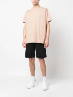 Balmain logo-embossed cotton t-shirts back view plain design made from soft cotton fabric showing clean finish