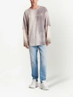 Balmain logo-print organic cotton T-shirt back view displaying clean rear design and comfortable organic cotton fabric for everyday wear