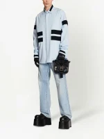 Balmain loose-fit straight-leg jeans back view with straight denim structure and clean finish