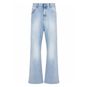 Balmain loose-fit straight-leg jeans front view showing relaxed straight denim fit