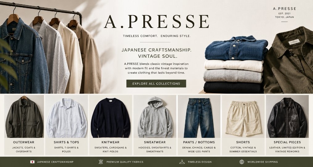 A PRESSE Clothing: Complete Guide to Japan's Cult Workwear Brand 1 a presse