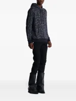 Back view of Balmain Couture Label-print hoodie showing the rear design and comfortable hooded fit.