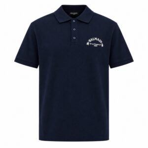 Balmain logo-print cotton polo shirt